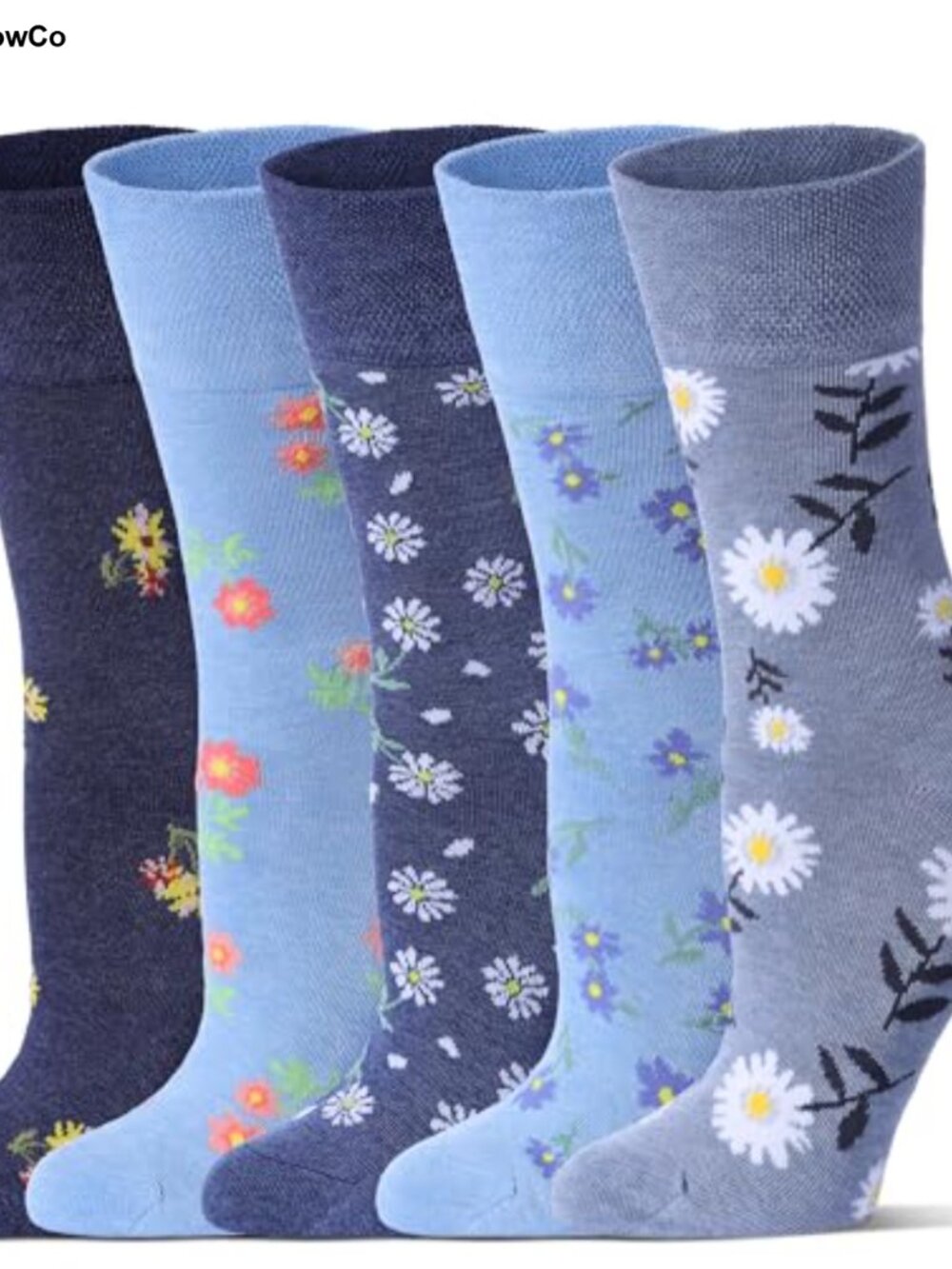 Bamboo Viscose Diabetic Socks for Women 5 Pairs Non Binding Crew